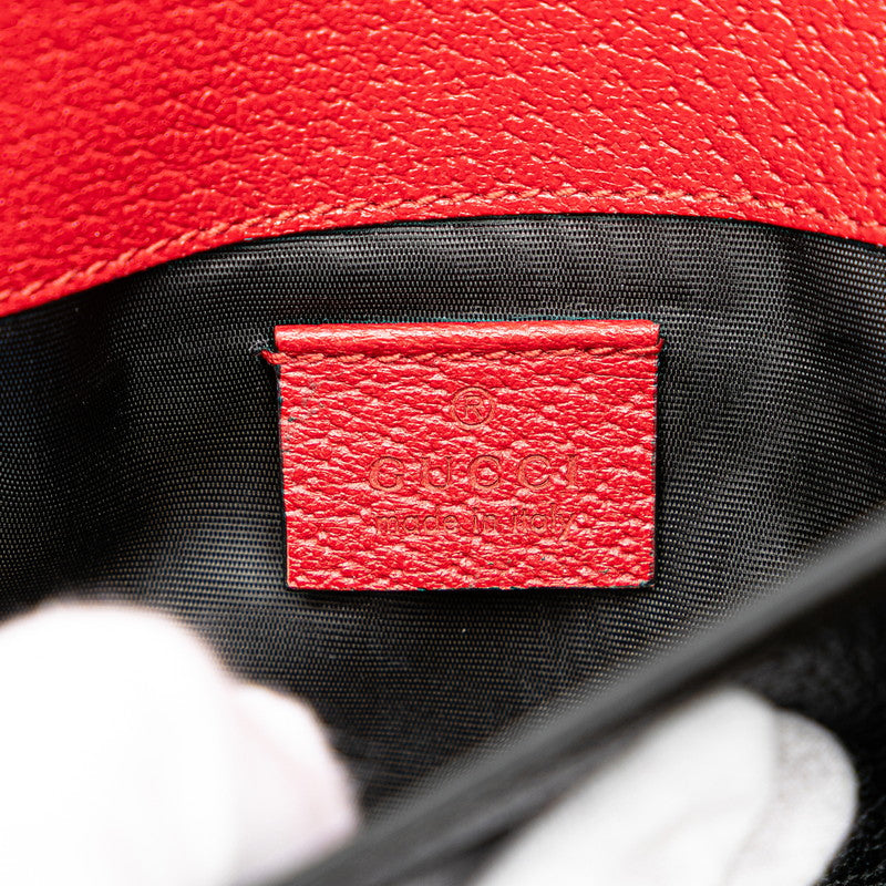 グッチ キャットヘッド ブリーフケース クラッチバッグ 495655 ブラック レザー メンズ GUCCI 【中古】
