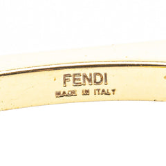 フェンディ FFロゴ バングル ゴールド シルバー メッキ メタル レディース FENDI 【中古】