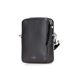 ヴァレンティノ VLTN 斜め掛け ショルダーバッグ ブラック レザー メンズ VALENTINO 【中古】