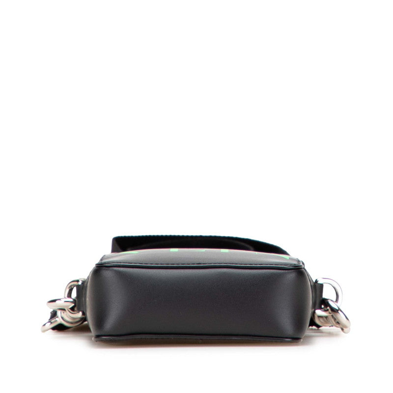 ヴァレンティノ VLTN 斜め掛け ショルダーバッグ ブラック レザー メンズ VALENTINO 【中古】
