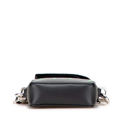 ヴァレンティノ VLTN 斜め掛け ショルダーバッグ ブラック レザー メンズ VALENTINO 【中古】