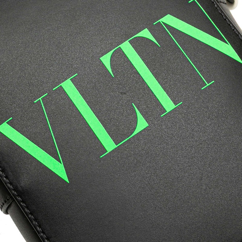 ヴァレンティノ VLTN 斜め掛け ショルダーバッグ ブラック レザー メンズ VALENTINO 【中古】