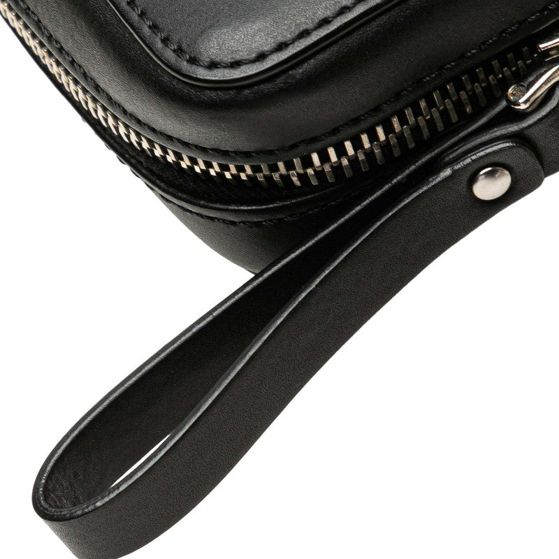 ヴァレンティノ VLTN 斜め掛け ショルダーバッグ ブラック レザー メンズ VALENTINO 【中古】