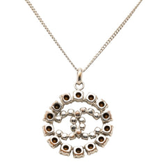 シャネル ココマーク ネックレス シルバー メタル ラインストーン レディース CHANEL 【中古】