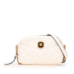 ヴェルサーチェ メドゥーサ ショルダーバッグ ホワイト アイボリー レザー レディース VERSACE 【中古】
