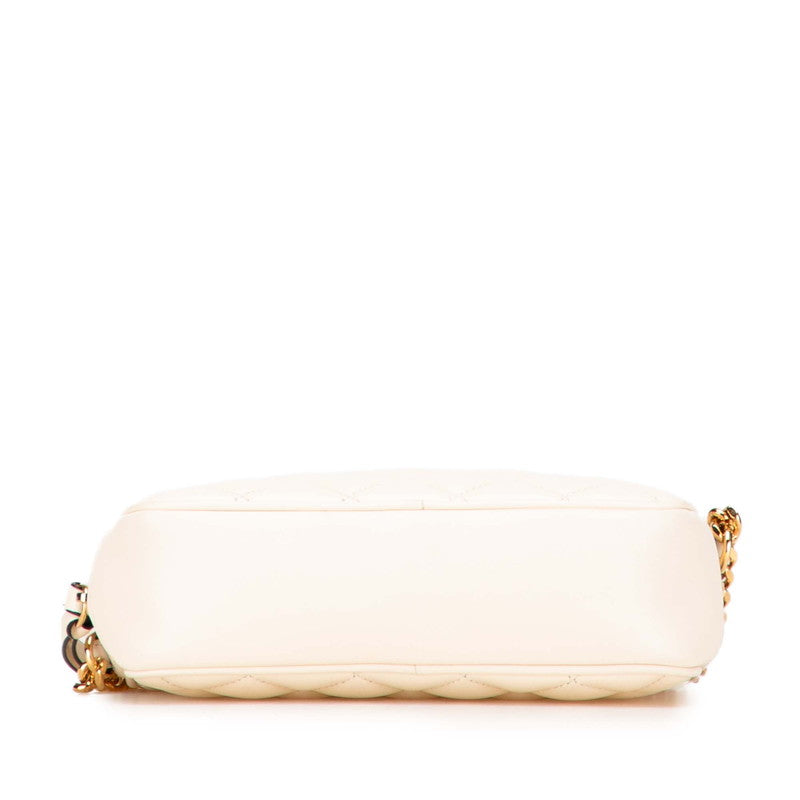 ヴェルサーチェ メドゥーサ ショルダーバッグ ホワイト アイボリー レザー レディース VERSACE 【中古】