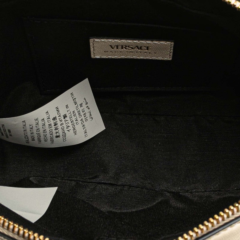 ヴェルサーチェ メドゥーサ ショルダーバッグ ホワイト アイボリー レザー レディース VERSACE 【中古】