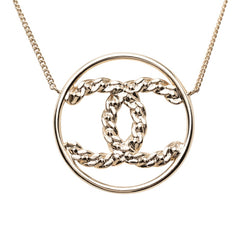 シャネル ココマーク ラウンド ネックレス B19P ゴールド メッキ ラインストーン レディース CHANEL 【中古】