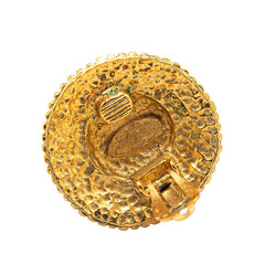 シャネル ココマーク ロゴ ラウンド イヤリング ゴールド メッキ レディース CHANEL 【中古】