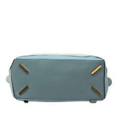 ロエベ アナグラム パズル ミディアム ハンドバッグ 2WAY ショルダーバッグ ブルー系 レザー レディース LOEWE 【中古】