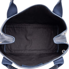 バレンシアガ ネイビーカバス S ハンドバッグ トートバッグ 339933 ネイビー レザー キャンバス レディース BALENCIAGA 中古