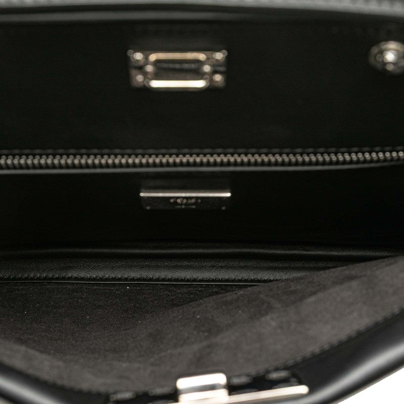 フェンディ ズッカ ピーカブー ビジネスバッグ ショルダーバッグ 2WAY ブラック レザー レディース FENDI 【中古】