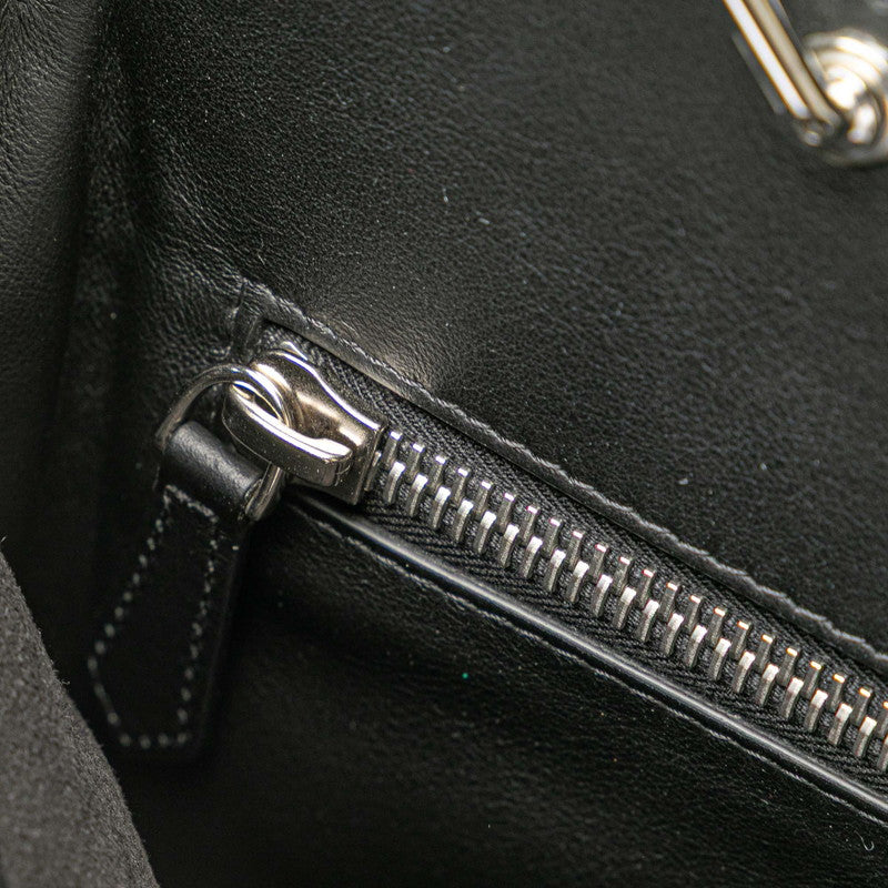 フェンディ ズッカ ピーカブー ビジネスバッグ ショルダーバッグ 2WAY ブラック レザー レディース FENDI 【中古】