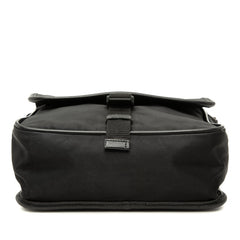 プラダ 三角ロゴプレート ショルダーバッグ ブラック ナイロン レザー レディース PRADA 【中古】