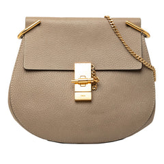 クロエ ドリュー チェーン ショルダーバッグ ベージュ レザー レディース Chloe 【中古】