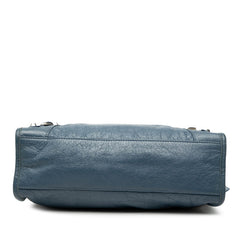 バレンシアガ クラシック シティ ハンドバッグ ショルダーバッグ 2WAY 431621 ブルー レザー レディース BALENCIAGA 【中古】