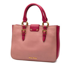 ミュウミュウ - ハンドバッグ ショルダーバッグ 2WAY ピンク マドラスレザー レディース MIUMIU 【中古】