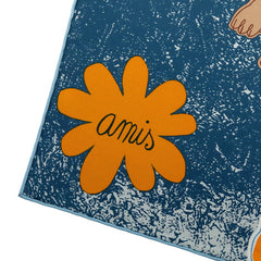 エルメス カレ45 ガヴロッシュ AMIS POUR LA VIE 生涯の友人 スカーフ ブルー マルチカラー シルク レディース HERMES 中古