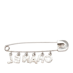 シャネル 安全ピン モチーフ ブローチ 01P刻印 シルバー メタル ラインストーン レディース CHANEL 【中古】