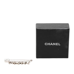 シャネル 安全ピン モチーフ ブローチ 01P刻印 シルバー メタル ラインストーン レディース CHANEL 【中古】