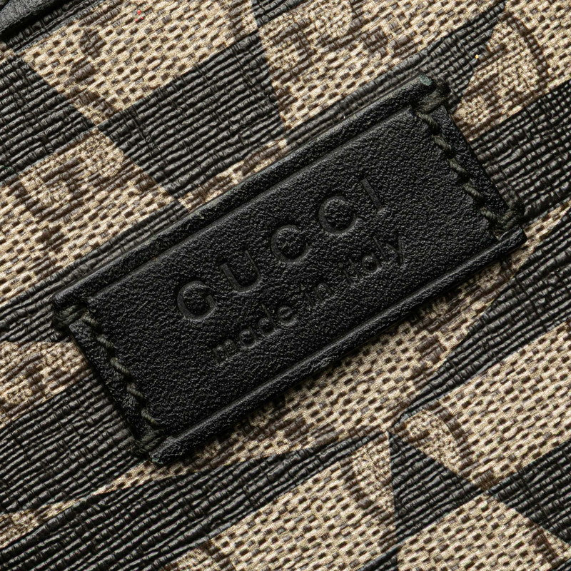 グッチ GGカレイド GGスプリーム ショルダーバッグ トートバッグ 406387 ベージュ ブラック PVC レザー レディース GUCCI 【中古】