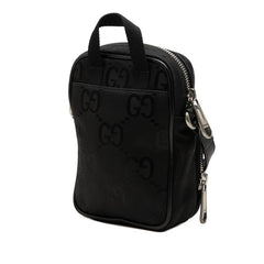 グッチ オフ ザ グリッド 斜め掛け ショルダーバッグ 643882 ブラック ナイロン レザー レディース GUCCI 【中古】