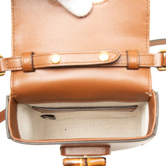 グッチ バンブー ハンドバッグ ショルダーバッグ ミニリュック バックパック 3WAY 702106 ブラウン レザー レディース GUCCI 中古
