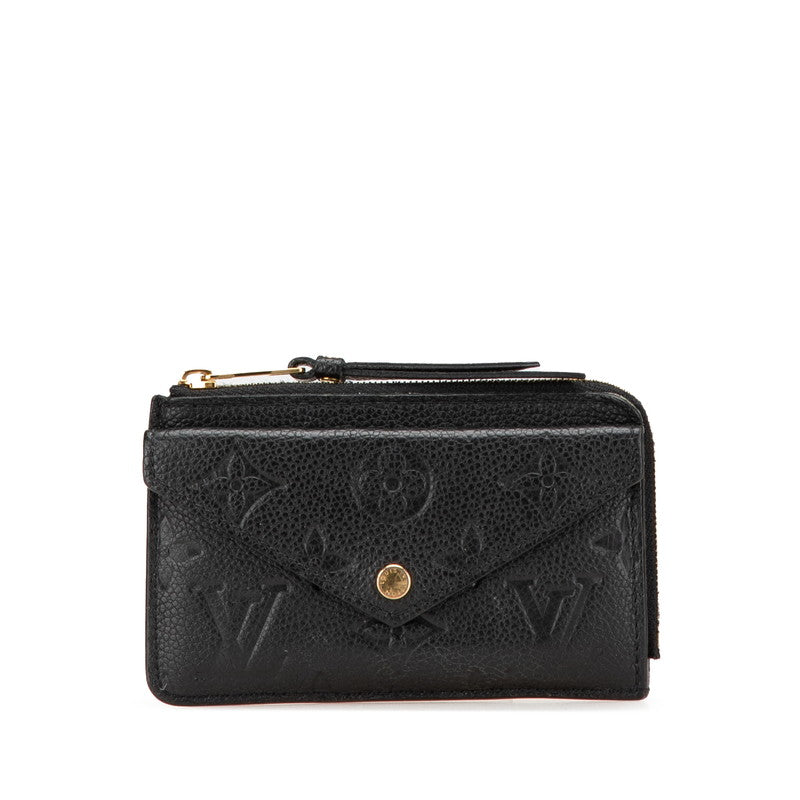 ルイ ヴィトン モノグラム アンプラント ポルト カルト レクト ヴェルソ コインケース フラグメントケース M69421 ノワール ブラック レザー レディース LOUIS VUITTON 【中古】