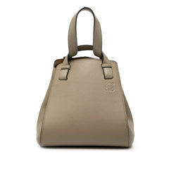 ロエベ ハンモック ナゲット ハンドバッグ カーキ レザー レディース LOEWE 【中古】