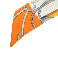 エルメス ツイリー Cliquetis クリケティス スカーフ オレンジ系 マルチカラー シルク レディース HERMES 中古