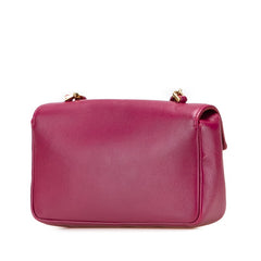 フェンディ ミニバケット チェーン ショルダーバッグ 8M0315 パープル レザー レディース FENDI 【中古】
