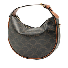 セリーヌ トリオンフ ティーン ルル ハンドバッグ ショルダーバッグ 2WAY ブラック ブラウン PVC レザー レディース CELINE 【中古】