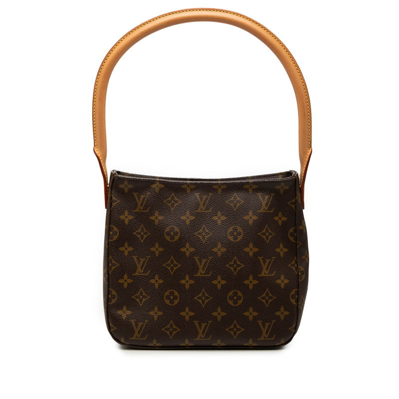ルイ ヴィトン モノグラム ルーピングMM ショルダーバッグ ハンドバッグ M51146 ブラウン PVC レザー レディース LOUIS VUITTON 【中古】