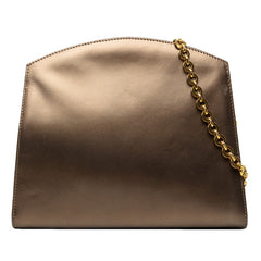 サルヴァトーレフェラガモ ヴィンテージ チェーン ショルダーバッグ AD21.3045 ブラウン系 レザー レディース Salvatore Ferragamo 中古