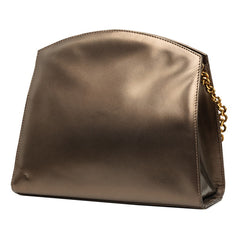 サルヴァトーレフェラガモ ヴィンテージ チェーン ショルダーバッグ AD21.3045 ブラウン系 レザー レディース Salvatore Ferragamo 中古