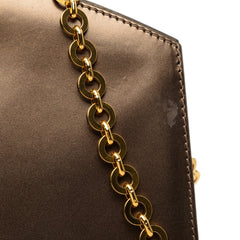サルヴァトーレフェラガモ ヴィンテージ チェーン ショルダーバッグ AD21.3045 ブラウン系 レザー レディース Salvatore Ferragamo 中古