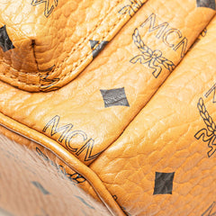 エム シー エム ヴィセトス スタッズ リュック バックパック ブラウン レザー レディース MCM 【中古】