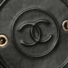 シャネル マトラッセ ココマーク チェーン バニティバッグ ショルダーバッグ ブラック ラムスキン レディース CHANEL 【中古】