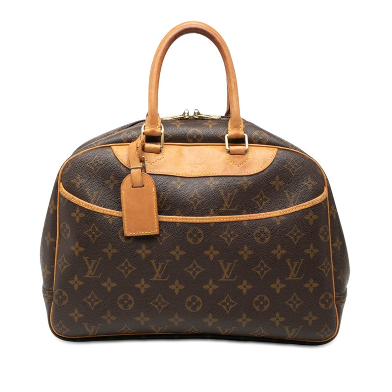 ルイ ヴィトン モノグラム ドーヴィル ハンドバッグ M47270 ブラウン PVC レザー レディース LOUIS VUITTON 【中古】