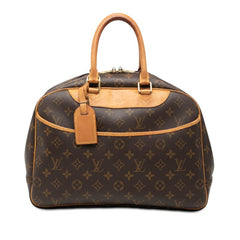 ルイ ヴィトン モノグラム ドーヴィル ハンドバッグ M47270 ブラウン PVC レザー レディース LOUIS VUITTON 【中古】