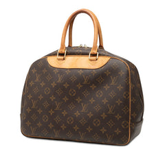 ルイ ヴィトン モノグラム ドーヴィル ハンドバッグ M47270 ブラウン PVC レザー レディース LOUIS VUITTON 【中古】