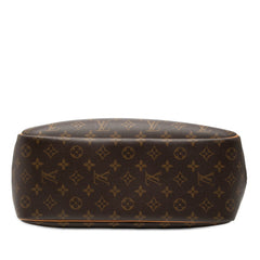 ルイ ヴィトン モノグラム ドーヴィル ハンドバッグ M47270 ブラウン PVC レザー レディース LOUIS VUITTON 【中古】