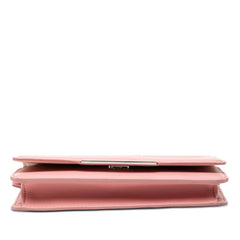 フェンディ チェーン ショルダーバッグ ウォレット 8M0346 ピンク レザー レディース FENDI 【中古】