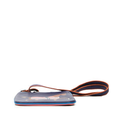 エルメス カレ ポケット ショルダーバッグ ポーチ C刻印 ネイビー マルチカラー スイフト レディース HERMES 中古