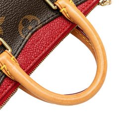 ルイ ヴィトン モノグラム ナノパラス ハンドバッグ ショルダーバッグ 2WAY M61254 ブラウン スリーズ レッド PVC レザー レディース LOUIS VUITTON 【中古】