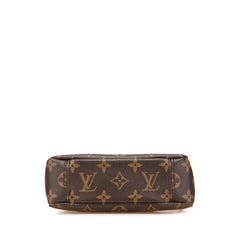 ルイ ヴィトン モノグラム ナノパラス ハンドバッグ ショルダーバッグ 2WAY M61254 ブラウン スリーズ レッド PVC レザー レディース LOUIS VUITTON 【中古】