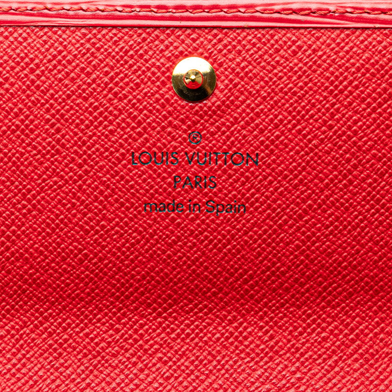 ルイ ヴィトン エピ ポルトレゾール インターナショナル 長財布 M6338E レッド レザー レディース LOUIS VUITTON 【中古】