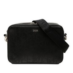 ディオール オブリーク ギャラクシー 斜め掛け ショルダーバッグ ブラック レザー レディース Dior 中古