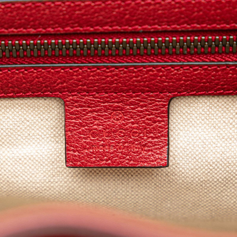 グッチ バイアデラストライプ リュック バックパック 625909 レッド マルチカラー キャンバス レザー レディース GUCCI 【中古】