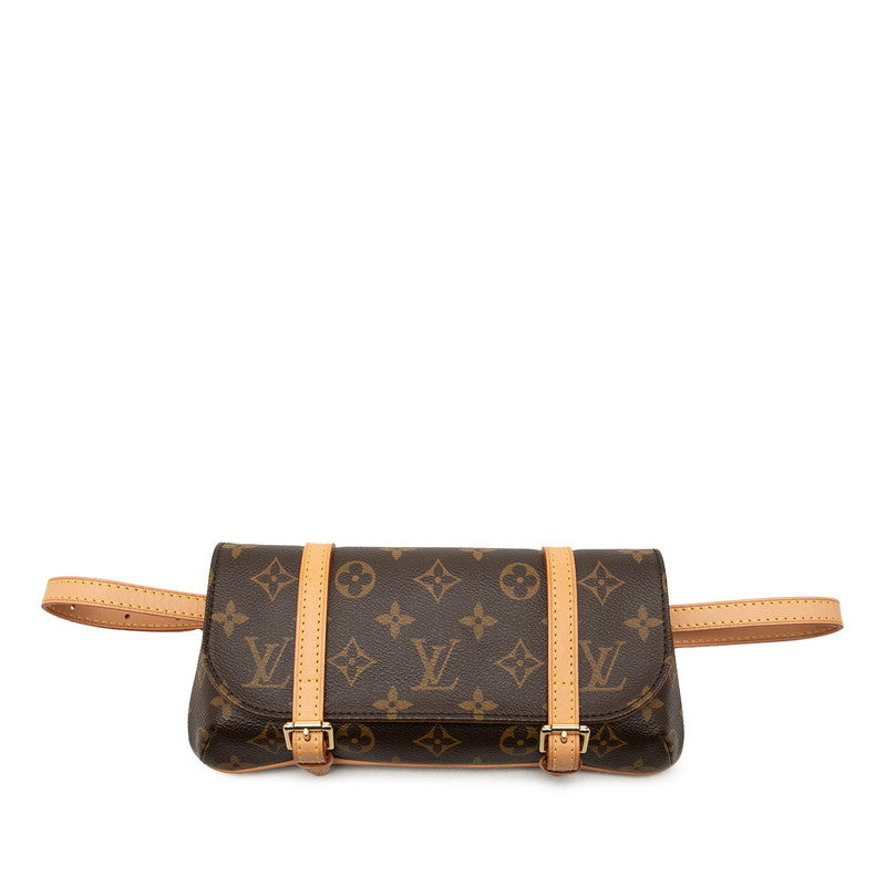 ルイ ヴィトン モノグラム ポシェット マレル ボディバッグ ポーチ M51159 ブラウン PVC レザー レディース LOUIS VUITTON 中古